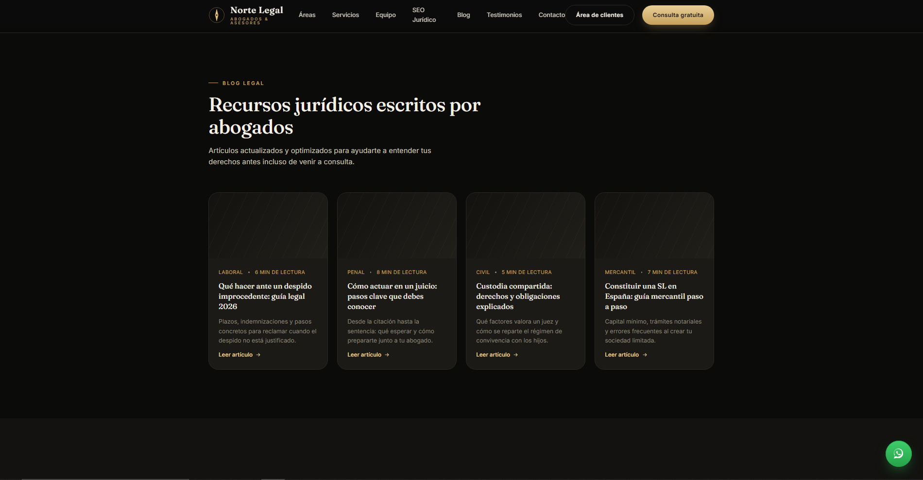 Formulario de solicitud de consulta legal de Norte Legal optimizado para conversión
